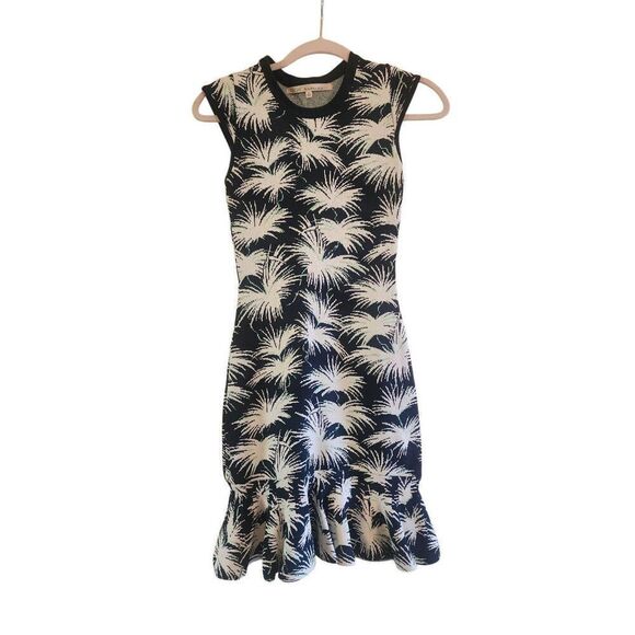 Rachel Roy knit fireworks palm fitted sleeveless dress size xs - Picture 3 of 9